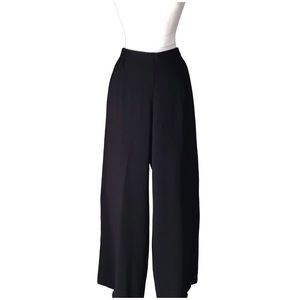 ST JOHN Wide Leg Palazzo Pants in Black Sz Large